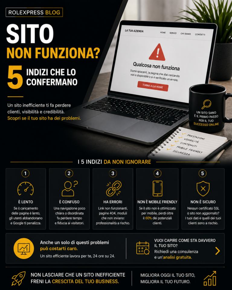 sito non funziona