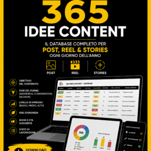 Database_365_ecommerce 365 idee contenuti social